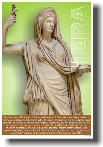 Ancient Greece: Greek Mythology, the Goddess & Wife of Zeus, Hera, Classroom Poster