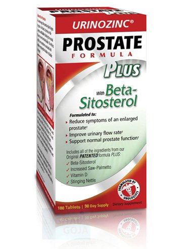 Urinozinc Prostate Formula Plus With Beta-Sitosterol - 180 Tablets, SE
