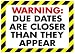 POSTER WARNING: DUE DATES ARE 13 X 19