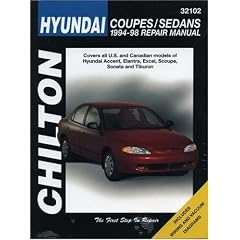 Hyundai Accent, Elantra, Excel Scoupe, Sonata and Tiburon (1994-98) (Chilton Total Car Care)