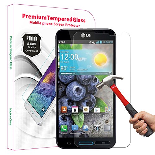 PThink Ultra-thin Tempered Glass Screen Protector for LG Optimus G Pro with 9H Hardness/Perfect Anti-scratch/Fingerprint & water & oil resistant (LG Optimus G Pro)