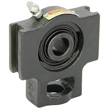 Sealmaster ST-16C Take-Up Unit, Standard Duty, Regreasable, Setscrew Locking Collar, Contact Seals, Cast Iron Housing, 1" Bore, 17/32" Slot Width, 3" Between Frames