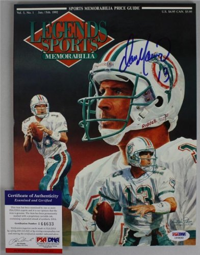 Dolphins Dan Marino Authentic Autographed/Hand Signed Autograph Legends Magazine PSA/dna #i64633