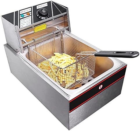 Rison® 6L Electric Countertop Deep Fryer Commercial Basket French Fry Restaurant 2500W
