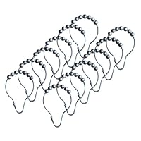 Large Oversized Heavy Duty Shower Curtain Rings - Set of 12 RollerRingsTM in Satin Nickel