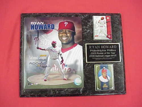 Phillies Ryan Howard 2 Card Collector Plaque