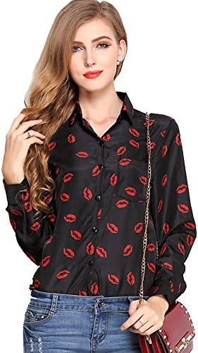 SANQIU New Fashion Sexy 2014 Women Chiffon Shirt Top Blouse Casual Hot 10 Style 0911 (S, Style 10)
