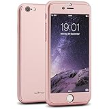 Willnorn Norn One Full Body Protection Hard Slim Case with Tempered Glass Screen Protector for Apple iPhone 6 (4.7-Inch) - Rose Gold
