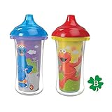 SesamiSippyCup2PK フリップストローカップ セサミストリート キティ マンチキン munchkin (B)
