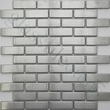Brick Uniform Brick Stainless Steel Kitchen Brushed Stainless Steel Tile - 13394