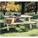 Rustic Natural Cedar 0200021 Looks Log Picnic Table, Unfinished