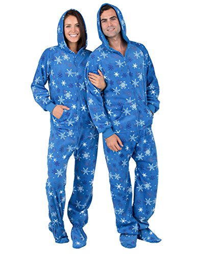 Footed Pajamas - Its A Snow Day Adult Hoodie Fleece
