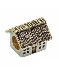 Taras Diary Thatched Irish Cottage Charm with 14kt Gold Plate