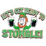 Bella Ladies / Juniors / Girly Long-Sleeve T-Shirt : Lets Get Ready To Stumble - Funny Irish Leprechaun Drunk - St Patricks Day