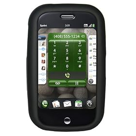 Amzer Rubberized Black Snap On Crystal Hard Case with Belt Clip for Palm Pre
