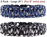 2 Pack of Premium Paracord / Para-cord Survival Bracelets 9