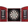 Harvil Solid Wood Dark Cherry Dartboard Cabinet Set