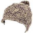 New Hand Knit Cable Removable Pom Pom Ski Beanie Hat Purple Smal Medium
