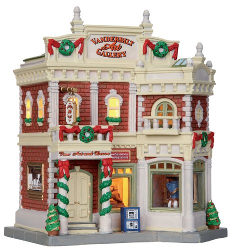 Lemax Caddington Village Vanderbilt Art Gallery Lighted Building #15258