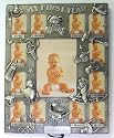 "My First Year" Rectangular Photos - Twelve 1&frac12;"&times;2" Birth Thru 11 Months & One - 3&frac12;&times;5 Photo Frame with an Engraveable Surface