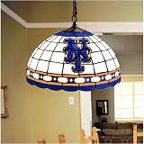 New York Mets MLB Stained Glass Hanging Ceiling Lamp