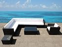 LUXUS RATTAN XXL LOUNGE - SITZGARNITUR - GARTENMÖBEL