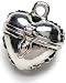 Prayer Box Metal Charm 1/Pkg-Antique Silver Puffy Heart