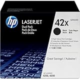 HP Q5942XD LaserJet 42X Print Cartridge - Retail Packaging - Dual Pack - Black