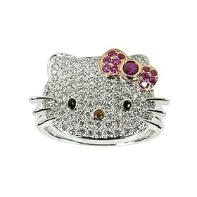 Buy Hello Kitty by Kimora Lee Simmons Gemstone Simply Kitty 18k White Gold Diamond w  Ruby, Citrine and... by Amazon.com Collection