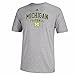 adidas Michigan Wolverines Football Wordmark T-Shirt - Grey