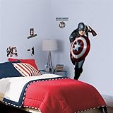 Captain America The First Avenger Mega Decal Pack - Includes 1 Giant Captain America Decal (20 Pieces) and 34 Small Wall Decals