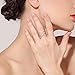 Redbarry 18k Rose Gold Plated Double Cross X Shape Micro CZ Paved Party Rings, Size 8