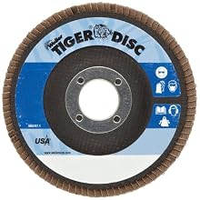 Weiler Tiger Abrasive Flap Disc, Type 29, Round Hole, Phenolic Backing, Zirconia Alumina