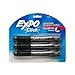 EXPO Click Low-Odor Dry Erase Retractable Markers, Chisel Tip, Black, 3-Count