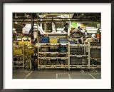 Auto Assembly Line at a Hybrid Car Plant Framed Photographic Poster Print by Eightfish, 18x18