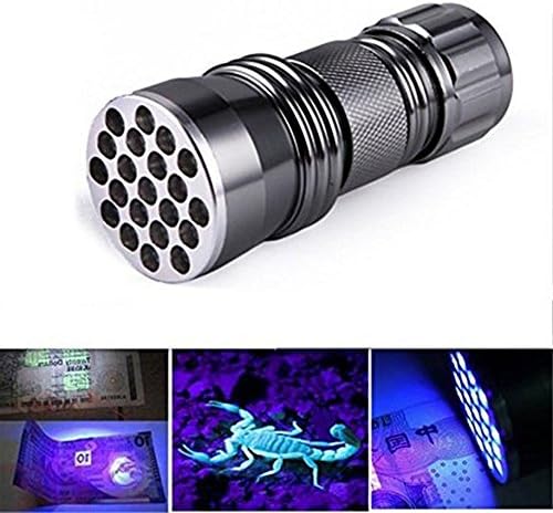 XENCEN 21 LED UV Ultra Violet Blacklight Pocket Flashlight for Spotting Scorpions and Bed Bugs, Counterfeits, A/C Leaks, Pet Stains, Counterfeit Money Detector and Detect Fluorescent Substance