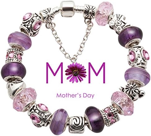 Jewelry - Pandora Style Charm Fashion Bracelet - Perfect Gift for Women- Valentines, Birthdays, Anniversaries and Mother's Day