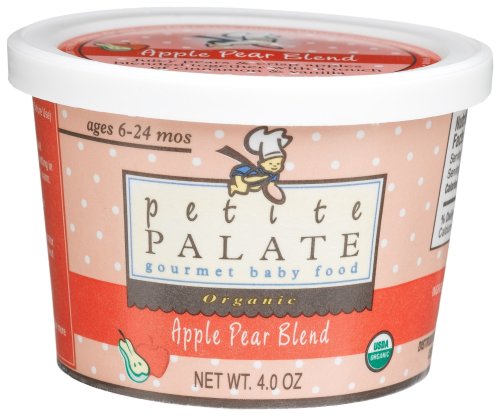Petite Palate Organic Apple Pear Blend Baby Food, 4-Ounce Cups (Pack of 12)