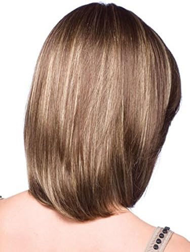 CosWindow Shoulder Length Short Straight Ombre Layered Brown Hair Wigs for Women