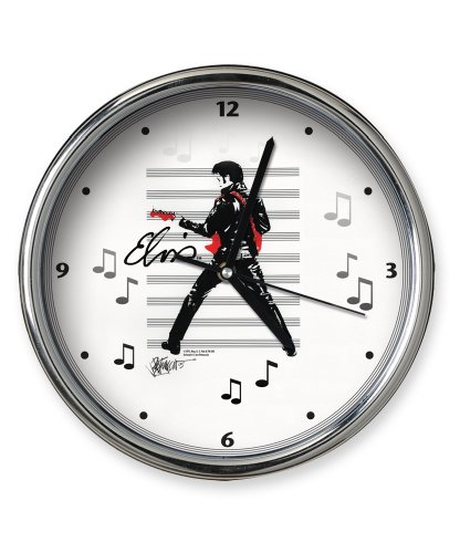 Elvis Chrome Clock