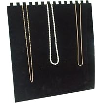 14 Slot Black Necklace Chain Jewelry Easel Display