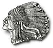 PONTIAC Indian Chief Belt Buckle Native American