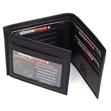 Mens Leather Wallet Hybrid Classic Bifold Trifold by Alpine Swiss. Made of Luxurious Lambskin Leather Soft and Dressy