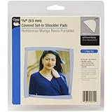 3/8" Covered Set-In Shoulder Pads-Beige 2/Pkg