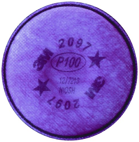 3M 2097 P100 Particulate Filter with Organic Vapor Relief, 2-Pack