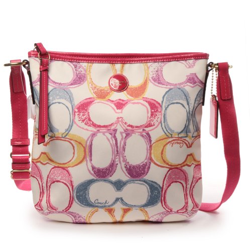 Coach Signature Stripe Scribble Print Duffle F23545 Picture