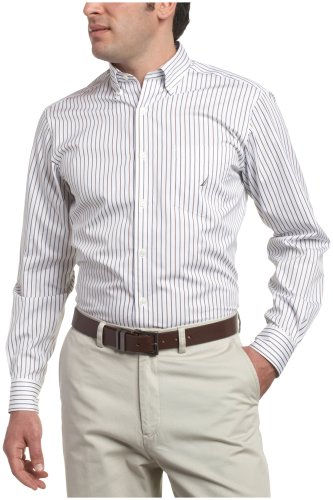 Nautica Sportswear Mens Long Sleeve Framed Stripe Woven