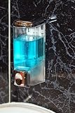 Refillable Chrome Finished Soap Shower Gel Dispenser 200ml (NOW WITH LOCKABLE LID)