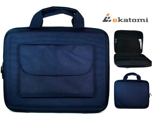 Limitless Hard Case Netbook Bag for Sony VAIO Duo Convertible Ultrabook 11.6-inch Fire-Screen Laptop - Blue. Bonus Ekatomi Screen Cleaner Sticker