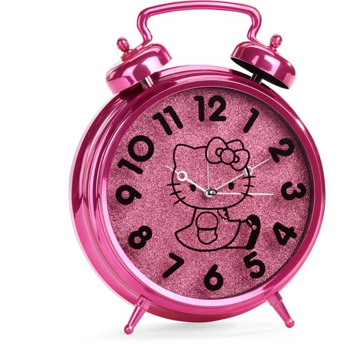 Hello Kitty Jumbo Twin Bell Alarm Clock in Pink ConnorAlLr